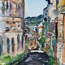 My project for course: Watercolor Fundamentals: Light and Color. Een project van Schilderij, Aquarelschilderen y  Architecturale illustratie van susanspw5 - 22.05.2023