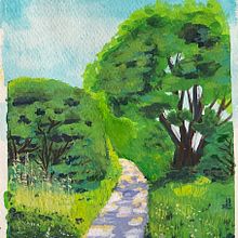 My project for course: Landscape Painting with Gouache for Beginners. Un proyecto de Bellas Artes, Pintura, Ilustración naturalista				 y Pintura gouache de noracumplido - 22.05.2023