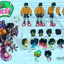 "Thunder" Modelsheets. Traditional illustration, Concept Art, and Character Design project by Laura Wamba "Wambart" - 05.22.2023