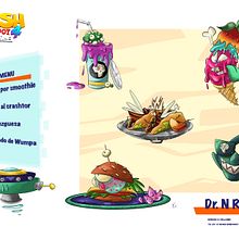 Crash Bandicoot’s ”Dr. Racc" Props. Traditional illustration, Concept Art, Character Design, and Game Design project by Laura Wamba "Wambart" - 05.22.2023