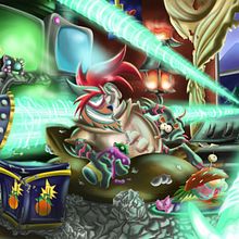Crash Bandicoot’s "Dr. Racc" Splash Art. Traditional illustration, Concept Art, Character Design, and Game Design project by Laura Wamba "Wambart" - 05.22.2023
