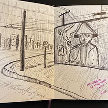 Una esquina de Windwood... Fine Arts, Sketching, Creativit, Drawing, and Sketchbook project by Jose Luis Ordoñez - 05.23.2023