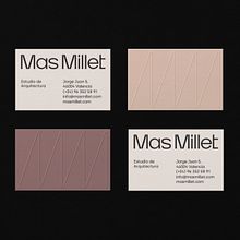 Mas Millet. Arquitectos. Un proyecto de Diseño, Dirección de arte, Br, ing e Identidad, Gestión del diseño, Diseño editorial, Diseño gráfico, Tipografía y Diseño de logotipos de Gabriel Sencillo - 23.05.2023