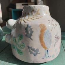 Mi proyecto del curso: Iniciación a la creación de cerámica con estampados coloridos. Un progetto di Illustrazione tradizionale, Design di accessori, Artigianato, Belle arti e Ceramica di paula_t_a - 23.05.2023