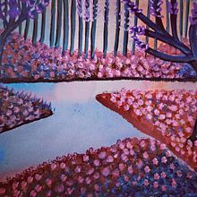 Mi proyecto del curso: Ilustración de paisajes de fantasía con acuarela y gouache. Fine Arts, Painting, Watercolor Painting, Naturalistic Illustration, and Gouache Painting project by MORELBA SERRANO - 05.23.2023