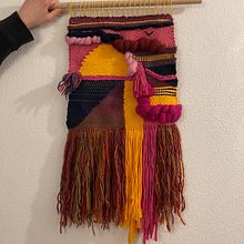 Mon projet du cours : Initiation au tissage sur cadre à tisser Ein Projekt aus dem Bereich Erweiterungsentwicklung, Dekoration von Innenräumen, Weben, Weben und Textildesign von Karine Simon - 09.04.2023