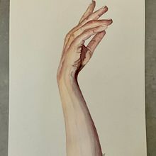 My project for course: Illustration of Hands with Expressive Watercolors. Painting, Watercolor Painting, and Figure Drawing project by Ingrid - 05.23.2023