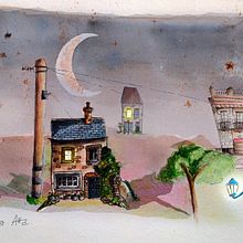 Mi proyecto del curso: Dibujo, pintura y digitalización en Photoshop de mundos imaginarios Ein Projekt aus dem Bereich Skizzenentwurf, Zeichnung, Digitale Illustration, Architektonische Illustration und Erzählung von Ana Robert - 25.05.2023