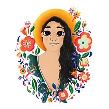 Mi proyecto del curso: Retrato ilustrado con elementos botánicos. Traditional illustration, Digital Illustration, Botanical Illustration, and Digital Drawing project by Neon 360 Studio - 05.25.2023