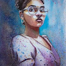 Meu projeto do curso: Retrato em aquarela: capture a personalidade do seu modelo. Un proyecto de Bellas Artes, Pintura, Pintura a la acuarela y Dibujo de Retrato de Helen Santos - 11.11.2022