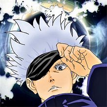 Gojo Satoru. Traditional illustration, Animation, Graphic Design, Character Animation, Sketching, Creativit, Drawing, Digital Illustration, Concept Art, Artistic Drawing, Portrait Drawing, Digital Design, Digital Drawing, Digital Painting, Sketchbook, Figure Drawing, Manga, and Animated Illustration project by zeltic_voltra - 01.02.2022