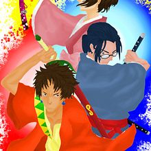 Samurai Champloo Poster. Design, Traditional illustration, Motion Graphics, Animation, Character Design, Costume Design, Fine Arts, Graphic Design, Painting, Character Animation, Sketching, Creativit, Drawing, Poster Design, Digital Illustration, Stor, telling, Concept Art, Portrait Drawing, Artistic Drawing, Digital Drawing, Digital Painting, Sketchbook, and Animated Illustration project by zeltic_voltra - 05.26.2022