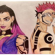 Reyna and Sukuna. Un progetto di Illustrazione tradizionale, Character design, Costume design, Belle arti, Graphic design, Fumetto, Bozzetti, Creatività, Disegno a matita, Disegno, Design di poster , Arte concettuale, Disegno di ritratti, Sketchbook e Manga di zeltic_voltra - 24.06.2019