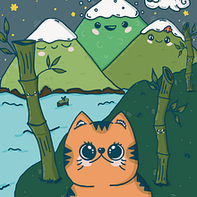Mein Abschlussprojekt für den Kurs: Illustration im Kawaii-Stil: Gestalte niedliche Welten, die Freude bereiten. Character Design, Digital Illustration, and Manga project by Jasmina Hauser - 05.26.2023