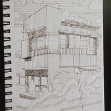 My project for course: Urban Architectural Sketching with Ink. Un progetto di Illustrazione tradizionale, Bozzetti, Disegno, Illustrazione architettonica e Illustrazione con inchiostro di Ahmed Kamara - 27.05.2023
