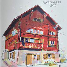 My project for course: Expressive Architectural Sketching with Colored Markers. Un progetto di Bozzetti, Disegno, Illustrazione architettonica, Sketchbook e Illustrazione con inchiostro di suzanne_gysin - 27.05.2023