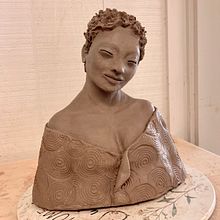 My project for course: Introduction to Clay Figurative Sculpture. I’ve named her The Inner Pilgrim. Sculpture, and Fine Arts project by hodilmb - 05.23.2023