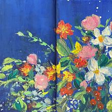 My project for course: Expressive Floral Painting with Acrylic Paint. Fine Arts, Painting, Acr, lic Painting, and Botanical Illustration project by charly_ - 05.28.2023