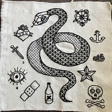Mein Abschlussprojekt für den Kurs: Einführung in die Stickerei in Schwarz. Embroider, and Textile Design project by Anja Schwarzenbach - 05.29.2023