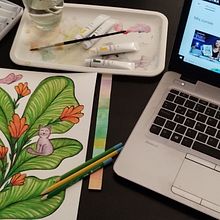 Mi proyecto del curso: Técnicas de acuarela para ilustraciones de ensueño. Un projet de Illustration traditionnelle, Dessin, Aquarelle et Illustration éditoriale de Abi Hetcer - 29.05.2023