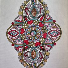 My project for course: Painting Acrylic Mandalas with Professional Techniques . % Cheryl Whiteley tarafından hazırlanan Tablo, Çizim, Ve Akrilik Boyama projesi - 05.29.2023