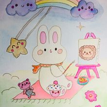 Mundo Kawaii ♥. Traditional illustration, and Watercolor Painting project by Paulina Esperanza Guerrero Rojas - 05.30.2023