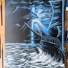 Mon projet du cours : Initiation à la création de paysages à la peinture acrylique. Traditional illustration, Painting, Acr, and lic Painting project by mj_debaviere - 05.30.2023