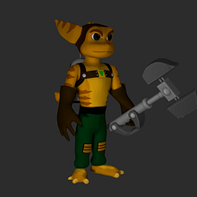 Ratchet and Clank PS2. 3D, Game Design, 3D Modeling, and 3D Character Design project by Manuel Pintor Calero - 03.12.2023