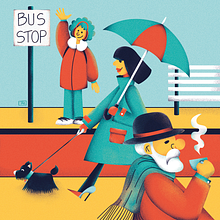 Mi proyecto del curso: Bogotá -  Exploración de personajes para ilustración expresiva. Un progetto di Illustrazione tradizionale, Character design, Disegno e Illustrazione digitale di Tatiana Plazas T - 25.05.2023
