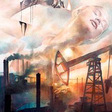 Black gold Ein Projekt aus dem Bereich Traditionelle Illustration, Werbung, Editorial Illustration und Naturalistische Illustration von Mentiradeloro Esther Cuesta - 30.05.2023