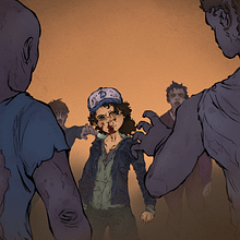 CLEMENTINE - The Walking Dead. Traditional illustration, Video Games, Digital Illustration, and Character Design project by Paula Aneas García - 11.21.2022