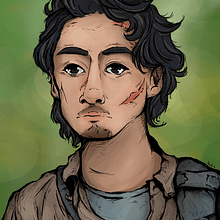GLENN RHEE - The Walking Dead. Traditional illustration, Digital Illustration, and Character Design project by Paula Aneas García - 02.04.2022