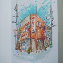 My project for course: Expressive Architectural Sketching with Colored Markers Ein Projekt aus dem Bereich Skizzenentwurf, Zeichnung, Architektonische Illustration, Sketchbook und Illustration mit Tinte von beata.moryl - 31.05.2023