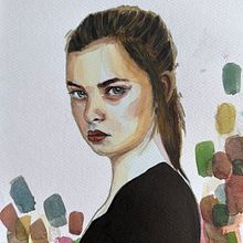 Mi proyecto del curso: Retrato en acuarela a partir de una fotografía . Ilustrație tradițională, Pictură în acuarelă și Desen de portret de aldaoudfarah - 06.01.2023