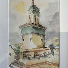 My project for course: Architectural Sketching with Watercolor and Ink. Sketching, Drawing, Watercolor Painting, Architectural Illustration, Sketchbook & Ink Illustration project by agatapilip - 06.01.2023