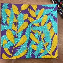 Meu projeto do curso: Patterns botânicos para sketchbook: conquiste a página em branco. Un proyecto de Ilustración tradicional, Pattern Design, Ilustración botánica y Sketchbook de Rita Pires - 02.06.2023