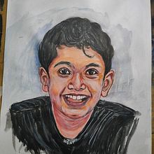 Artistic Portrait with Watercolors. Projekt z dziedziny  Sztuki piękne,  Malarstwo, Malowanie akwarelą, Portret, Trad, c i jna ilustracja użytkownika SRIDHARAN JAGADEESAN - 03.06.2023