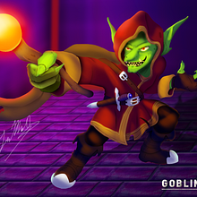 Goblin Mago Rojo . Ilustração tradicional, e Design de personagens projeto de Juan Martin Acuña - 16.11.2022