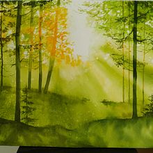 My project for course: Dreamy Watercolor Landscapes: Paint with Light. Projekt z dziedziny  Malarstwo i Malowanie akwarelą użytkownika olga_momi - 03.06.2023