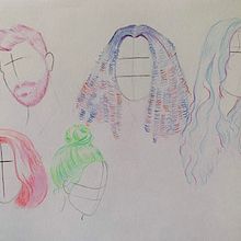 Mon projet du cours : Dessin de portraits expressifs aux crayons de couleur . Un proyecto de Dibujo, Dibujo de Retrato, Sketchbook y Dibujo con lápices de colores de hyvenhe - 03.06.2023