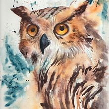 Final Project: Expressive Animal Portraits . Traditional illustration, Watercolor Painting, Realistic Drawing, and Naturalistic Illustration project by susankamps - 06.03.2023