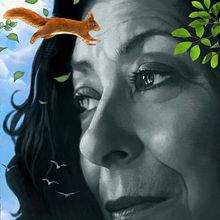 Ilustración homenaje a Almudena Grandes para la campaña Libros a la Calle. Een project van Traditionele illustratie, Digitale illustratie y Redactionele illustratie van ángel luis sánchez - 04.06.2023