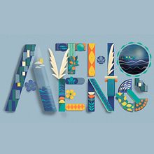 My project for course: Illustrated Digital Lettering. Lettering, Digital Lettering, T, pograph, and Design project by Valya Papadopoulou - 06.04.2023