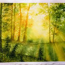 Mi proyecto del curso: Paisajes de ensueño con acuarela: plasma la luz. Un projet de Peinture , et Aquarelle de Ainho @sonambulainho - 04.06.2023