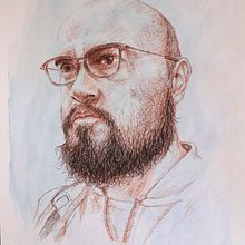 Autorretrato. Fine Arts, Sketching, Drawing, Portrait Drawing, Realistic Drawing, and Artistic Drawing project by Jorge Orlando Moctezuma Hernández - 06.04.2023