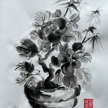 Il mio progetto del corso: Introduzione alla pittura Sumi-e. Traditional illustration, Fine Arts, Painting, and Drawing project by Nataliya S - 06.05.2023
