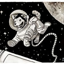 Space Doggo Ein Projekt aus dem Bereich Traditionelle Illustration von Pems Skorff - 24.11.2021