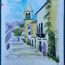 My project for course: Urban Sketching: Create Expressive Cityscapes. Un projet de Peinture, Esquisse , Dessin, Aquarelle, Carnet de croquis et Illustration à l'encre de Sally - 05.06.2023