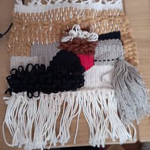 Mi proyecto del curso: Tejido de tapices en telar de alto lizo. Un proyecto de Artesanía, Decoración de interiores, Tejido, Telar y Diseño textil de ana_orbaneja - 05.06.2023