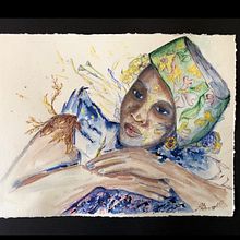 Il mio progetto del corso: Ritratto sperimentale con inchiostro, tè e alcol. Fine Arts, Painting, Drawing & Ink Illustration project by Rita B - 06.06.2023